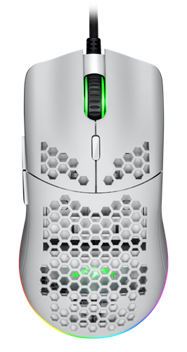 DUTZO Keiryo RGB - Matt White - Gaming Mouse